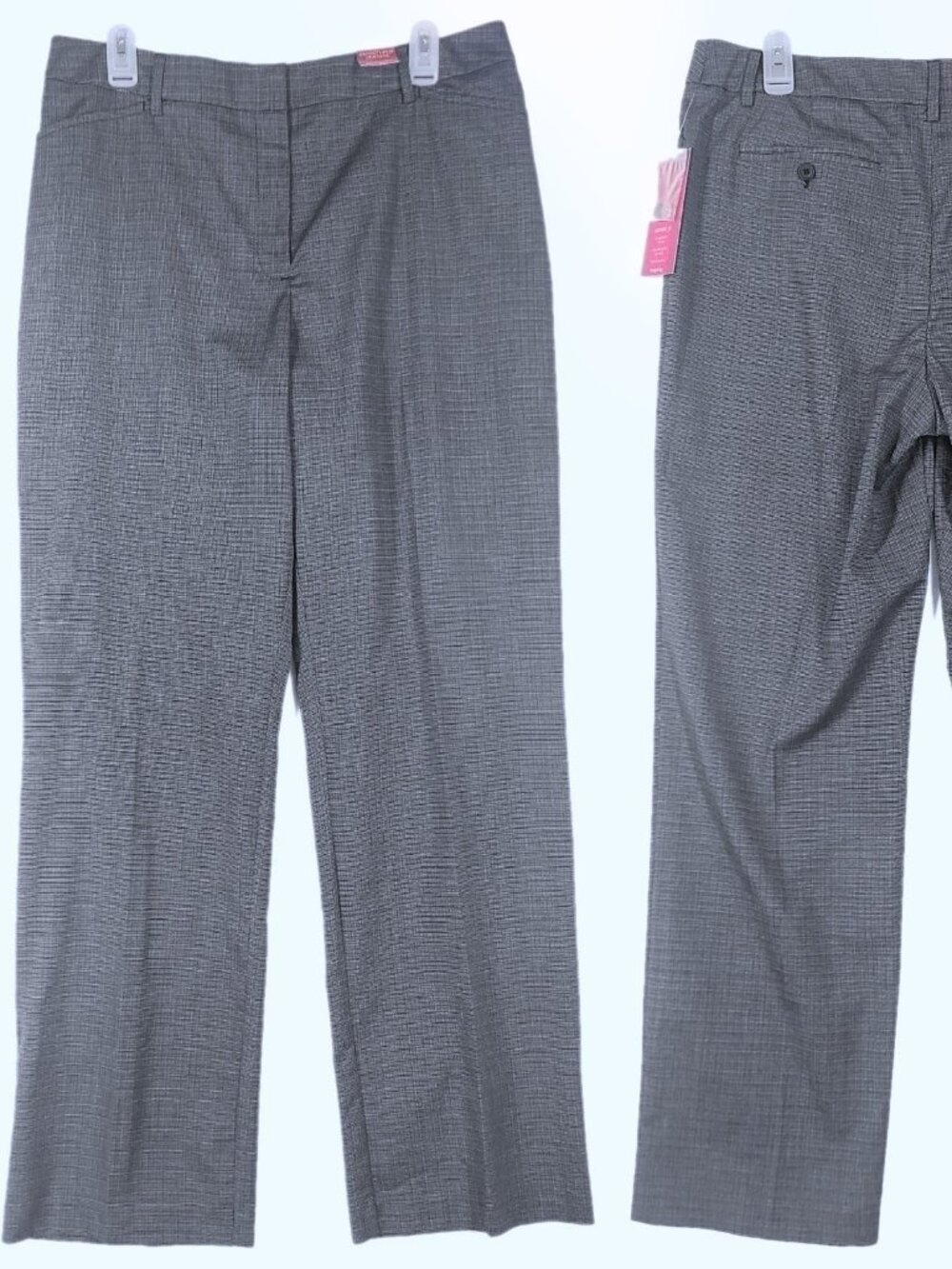 212 Collection Womens Straight leg Dress Pants sz 14 NWT Crosshatch Flat front